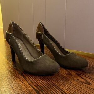 Elegant Brown Suede Women's Heels